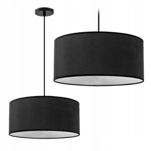 Lampa Wisząca Nowoczesna E27 Czarny/Biały 36 cm