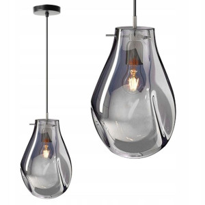 Lampa Sufitowa Wisząca Potrójna Bryła Kryształ Ice