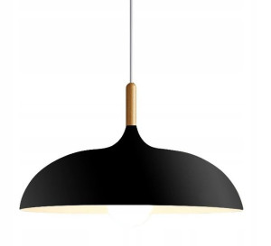 Lampa Wisząca Duża 45cm Nowoczesna Anzo E27 Czarny