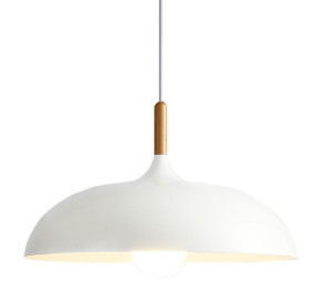 Lampa Wisząca Duża 45cm Nowoczesna Anzo E27 Biała