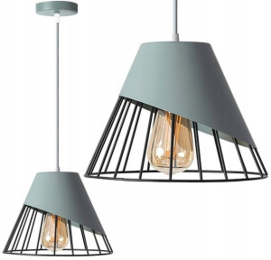 Lampa Sufitowa Wisząca Skandynawska Metal Szary