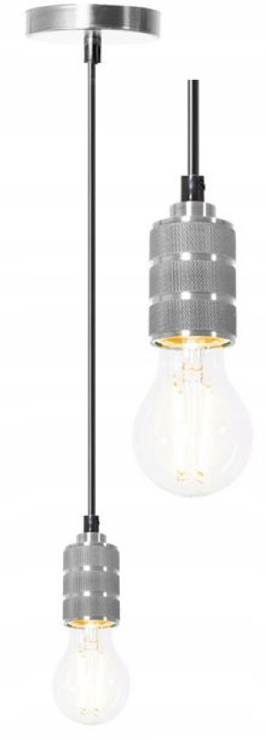 Lampa Wisząca Sufitowa Żyrandol Oprawka Srebrna