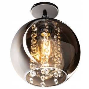 Lampa Sufitowa Lustrzana Kula Loft z Kryształami