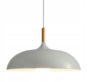 Lampa Wisząca Duża 45cm Nowoczesna Anzo E27 Szara