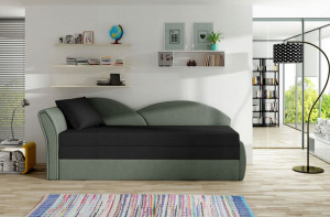 Kanapa Aga Ag21 Lewa 180x150 Zielony/czarny Eltap