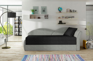 Kanapa Aga Ag17 Prawa 180x150 Szary/czarny Eltap