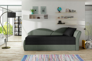 Kanapa Aga Ag12 Prawa 180x150 Szary/czarny Eltap