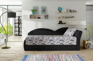 Kanapa Aga Ag02 Prawa 180x150 Czarny/biały Eltap