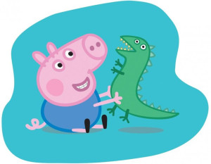 Poduszka kształtka 34x34 Świnka Peppa George