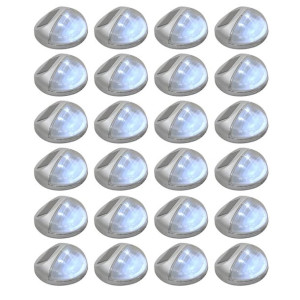 Solarne lampy ścienne LED do ogrodu, 24 szt., okrą