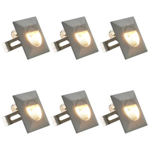 Lampy ścienne zewnętrzne LED, 6 szt., 5 W, srebrne