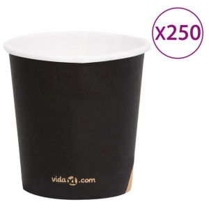 Papierowe kubki, 120 ml, 250 szt., czarne