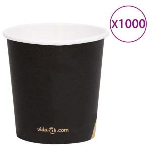 Papierowe kubki, 120 ml, 1000 szt., czarne