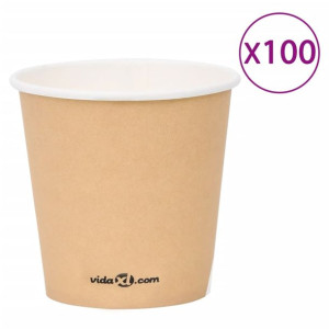 Papierowe kubki, 120 ml, 100 szt., brązowe