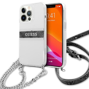 Guess 4G Silver Stripe Crossbody - Etui iPhone 13 Pro
