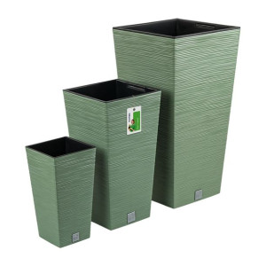 Wysokie Doniczki na kwiaty Donice DFSH200 300 400 FURU SQUARE Zielone