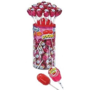 Vidal Zoom Strawberry-lizak O Smaku Truskawki 25,5g 50szt.