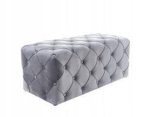 Puf Aviva Velvet Szary Bluvel 14/ Wenge- Signal