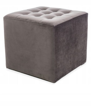 Puf Lori Velvet Szary Bluvel 14 - Signal