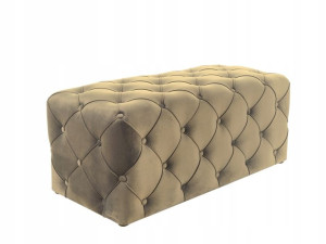 Puf Aviva Velvet Beżowy Bluvel 28/ Wenge - Signal