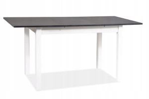 Stół Horacy Biały Mat / Czarny 125(170)x75 Signal