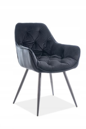 Krzesło Cherry Velvet / Czarny Bluvel 19 Signal