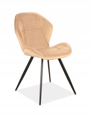 Krzesło Ginger Velvet Czarny/beż Bluvel 28 Signal