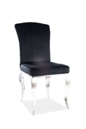 Krzesło Prince Velvet Chrom/czarny Tap. 186 Signal