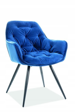 Krzesło Cherry Velvet / Granatowy Bluvel 86 Signal
