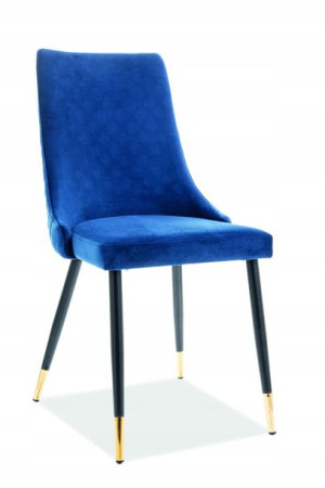Krzesło Piano Velvet /granatowy Bluvel 86 Signal