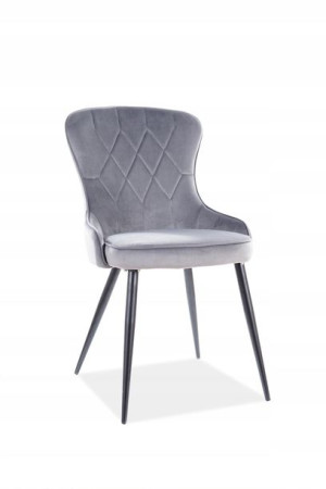Krzesło Lotus Velvet Czarny/szary Bluvel 14 Signal