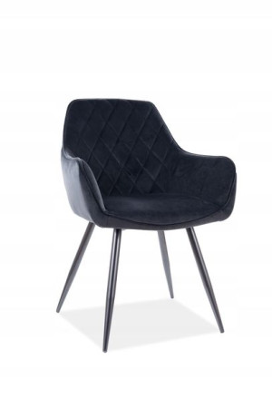 Krzesło Linea Velvet Czarny/czarny Bluvel19 Signal