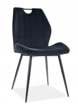 Krzesło Arco Velvet Czarny/czarny Bluvel 19 Signal