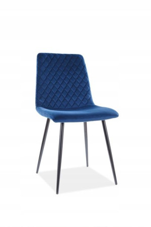 Krzesło Irys Velvet Czarny/granat Bluvel 86 Signal