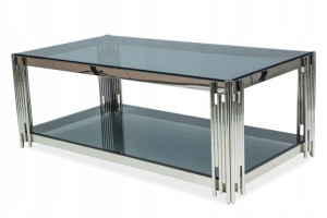 Ława Fossil A Szkło Dymione/srebrny 120x60 Signal