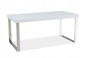 Ława Rosa Biały Lakier/chrom 100x50x45 Signal