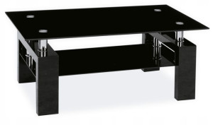 Ława Lisa Ii Czarny/czarny Lakier 110x60 Signal
