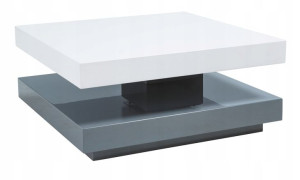 Ława Falon Biały/szary Lakier 75(105)x75x34 Signal