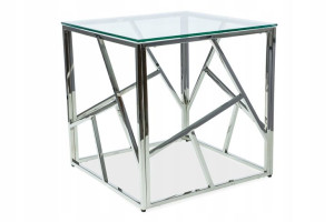 Ława Escada B Transparentny/srebrny 55x55 Signal