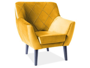 Fotel Kier 1 Velvet Curry Bluvel 68 / Wenge Signal