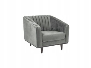 Fotel Asprey 1 Velvet Szary 14/ Wenge- Signal