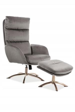 Fotel Monroe Velvet Szary Bluvel 14 - Signal