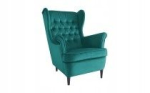 Fotel Harry Velvet Turkus Bluvel 85 / Wenge Signal