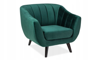 Fotel Elite 1 Velvet Zielony 78 / Wenge - Signal