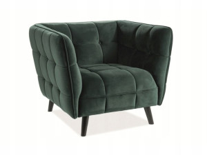 Fotel Castello 1 Velvet Zielony 78 / Wenge- Signal