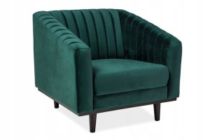 Fotel Asprey 1 Velvet Zielony 78 / Wenge- Signal