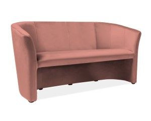 Sofa Tm-3 Velvet Antyczny Róż 52 / Wenge Signal