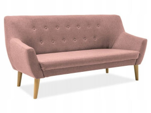 Sofa Nordic 3 Velvet Antyczny Róż / Buk Signal