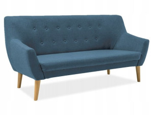 Sofa Nordic 3 Velvet Granat Tapicerka / Buk Signal