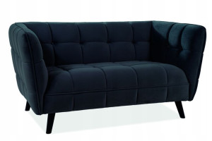 Sofa Castello 2 Velvet Czarny 19 / Wenge- Signal